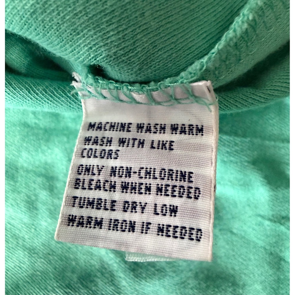Polo Ralph Lauren Mens Large Green Pique Polo Shirt Purple Pony Short Sleeve - Picture 5 of 9